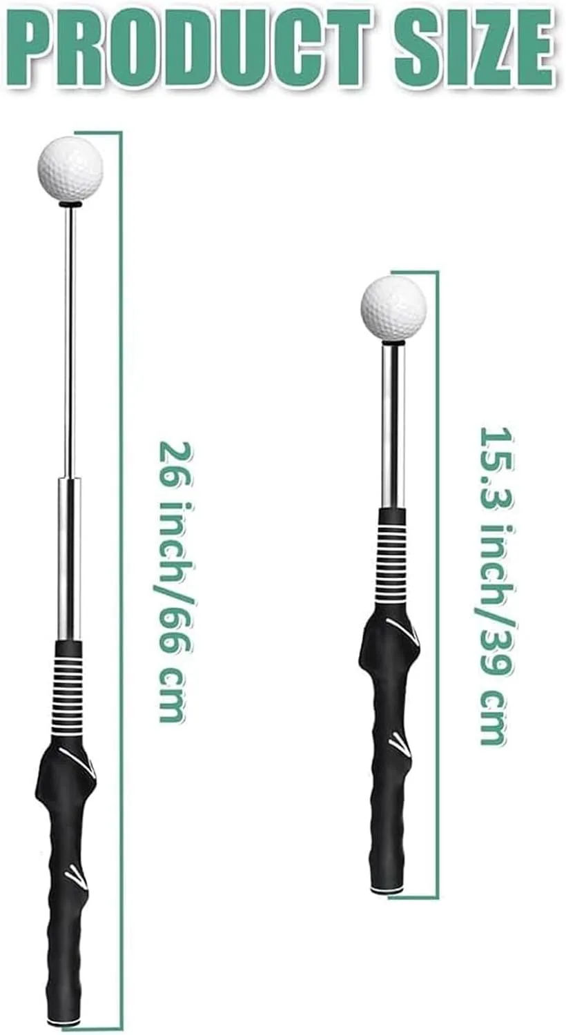Telescopic Club, Retractable Golf Swing Training Aid, Gloryboom Golf, Gloryboom Telescopic Club, with Click Feedback, Strength & Tempo Training, for Right & Left-Handed Golfers