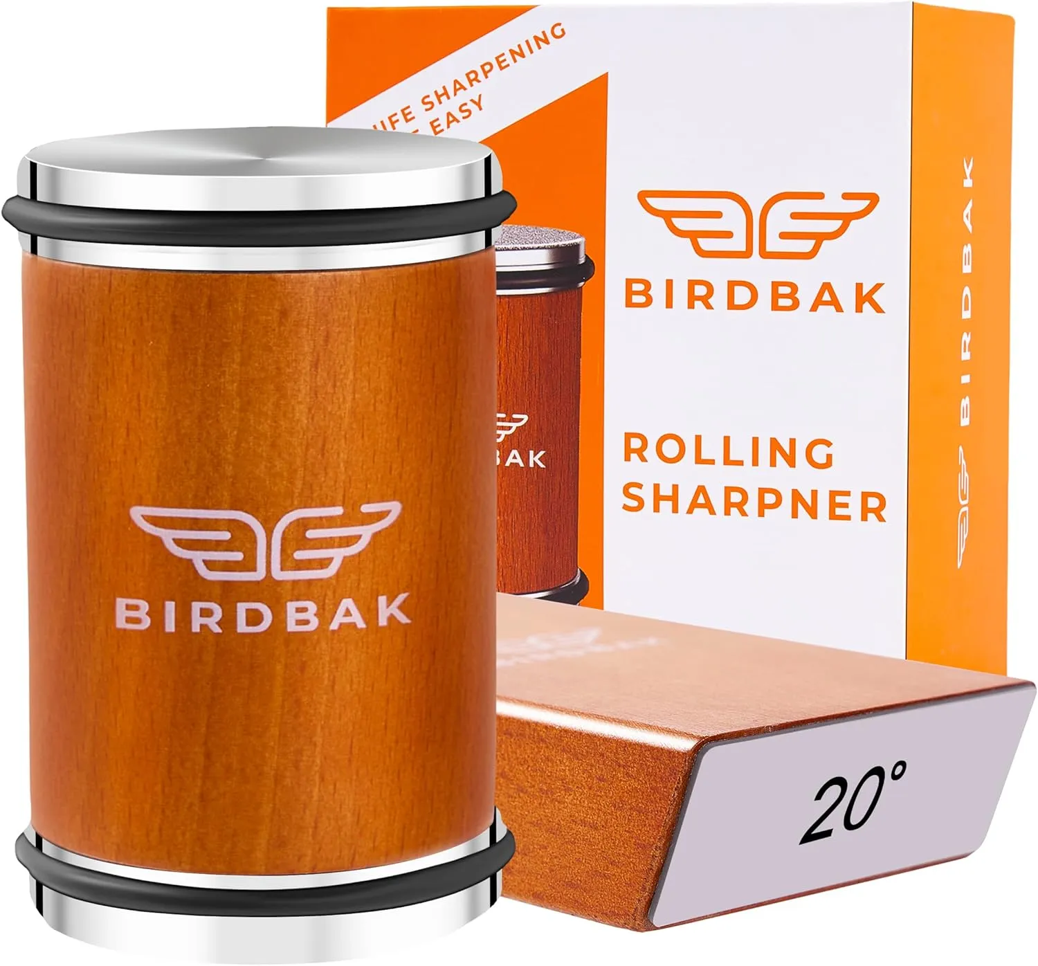 The Original Premium Rolling Knife Sharpener Kit - Ultimate Knife Sharpening Solution - With Diamonds and Ceramic for Steel of Any Hardness, Knife Sharpener 15 and 20 degree For Kitchen Knives