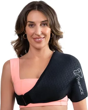 TheraICE Shoulder Ice Pack Wrap for Women & Men | Reusable Ice Pack for Rotator Cuff & Shoulder Pain Relief Compression Therapy | Extra Cooling Support Brace with FocusZone Technology