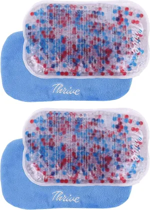Thrive Reusable Gel Ice Pack for Injuries (2-Pack), FSA and HSA Approved, Flexible Hot and Cold Compress for Knees, Ankles, Arms, and Back