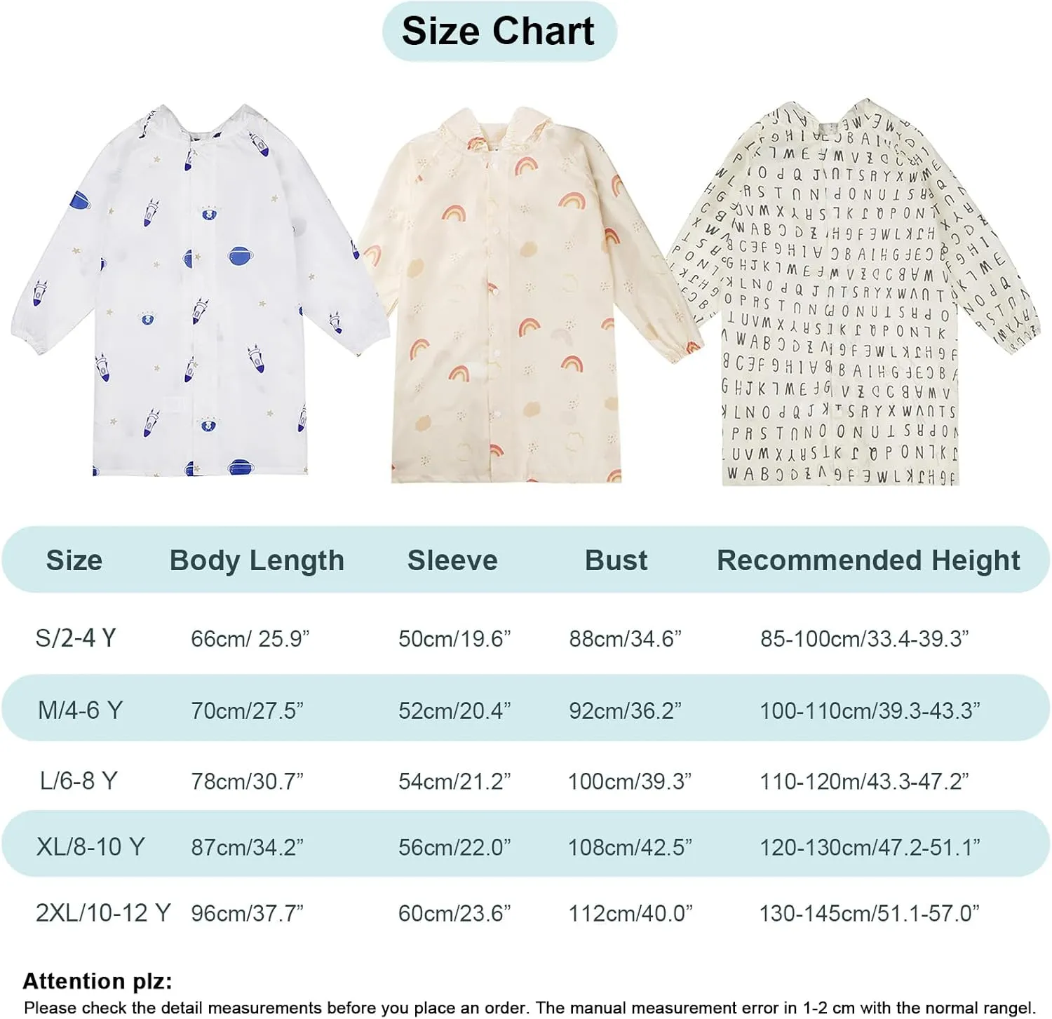 Toddler Kids Raincoat Boys Girls Rain Jacket Lightweight Rain Poncho Waterproof Outwear Rainwear