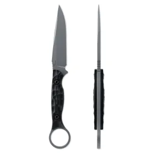 Toor Serpent S Phantom Grey 3.75" Fixed Blade Pocket Knife (850049642972)