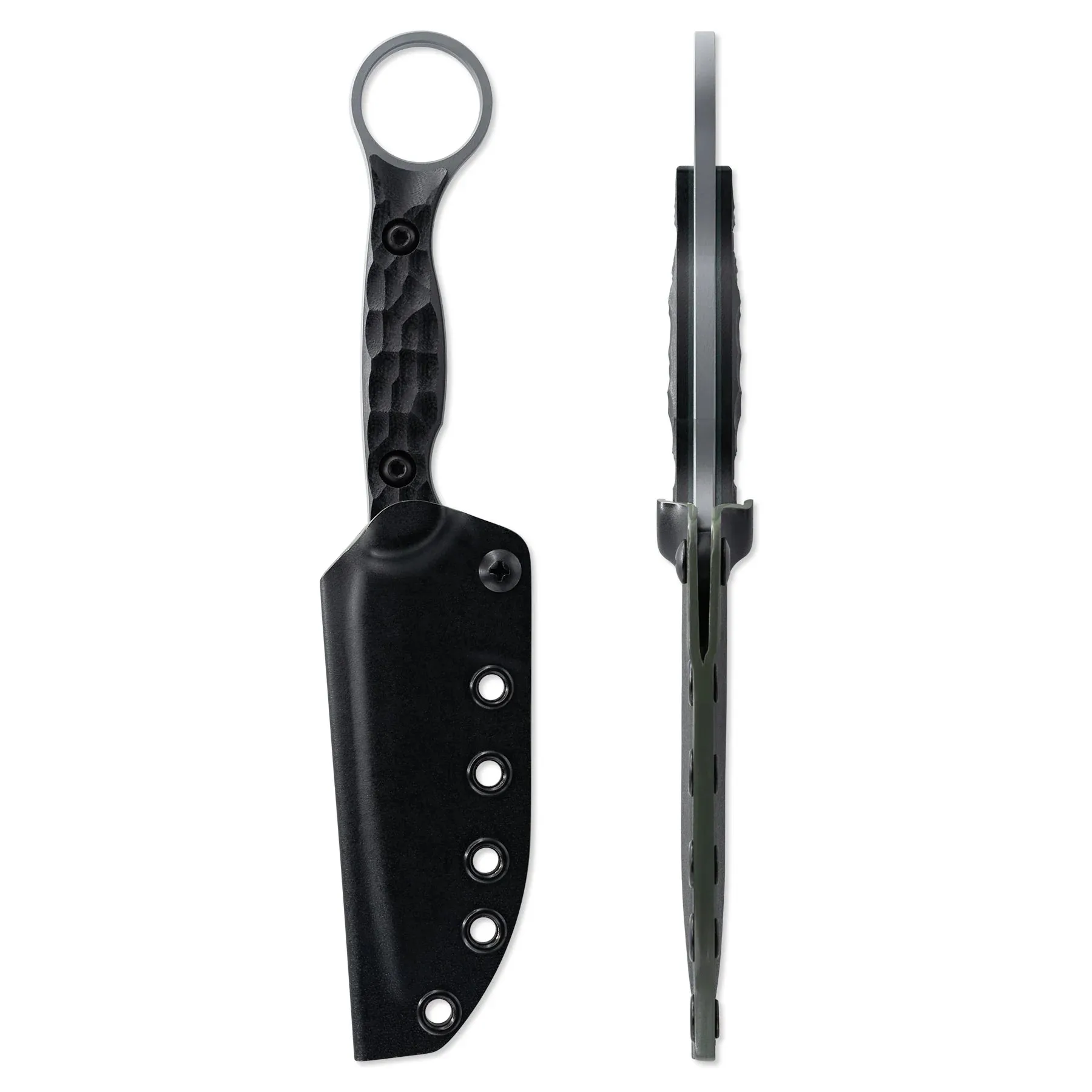 Toor Serpent S Phantom Grey 3.75" Fixed Blade Pocket Knife (850049642972)