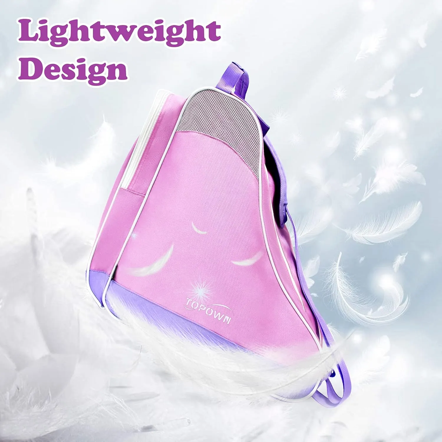 TOPOWN Premium Ice Skate and Roller Skate Bag - Men, Women, Child/Adult Up to Size 12(US)
