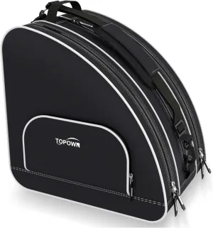 TOPOWN Premium Ice Skate Bag - Roller Skates & Blades Bag for Men & Women - Black & Rose Red