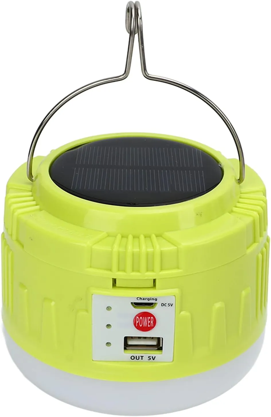 Topyond Solar Camping LED Bulb Light,Rechargeable Tent Lamp Lantern with Hook, Yellow, for Outdoor Camping Tent Use, Solar Powered Tent Light with Convenience Hook
