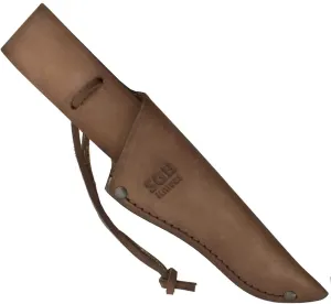 Trail Guide POM Commando Stag Hunting Knife with Leather Sheath