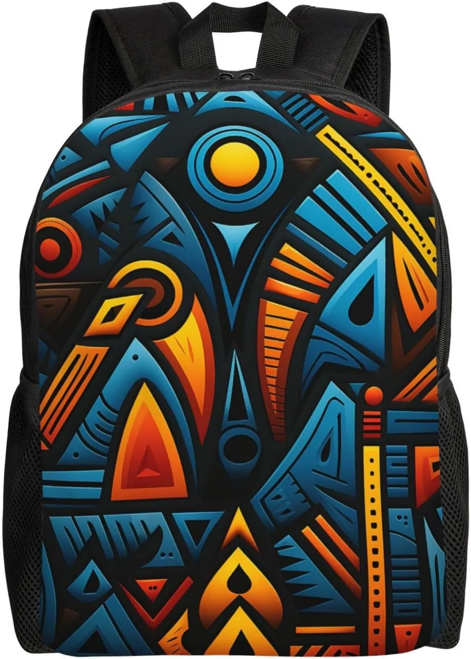 Travel Backpack for Women Men Carry On Backpack Waterproof 15.6inch Laptop Backpack African style textile pattern