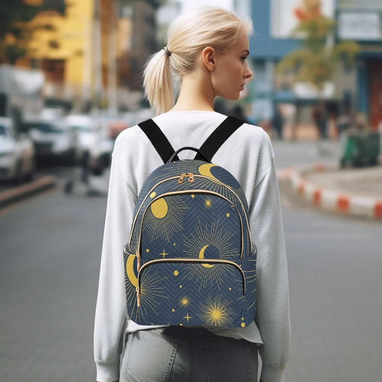 Travel Backpack for Women Quilted Bookbag Casual Bag Backpack Lightweight Fashionable Women's Backpack