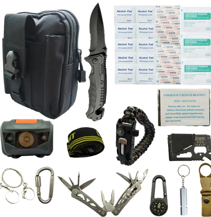 Travel outdoor equipment new first aid kit emergency survival kit tool car sos first aid kit set box
