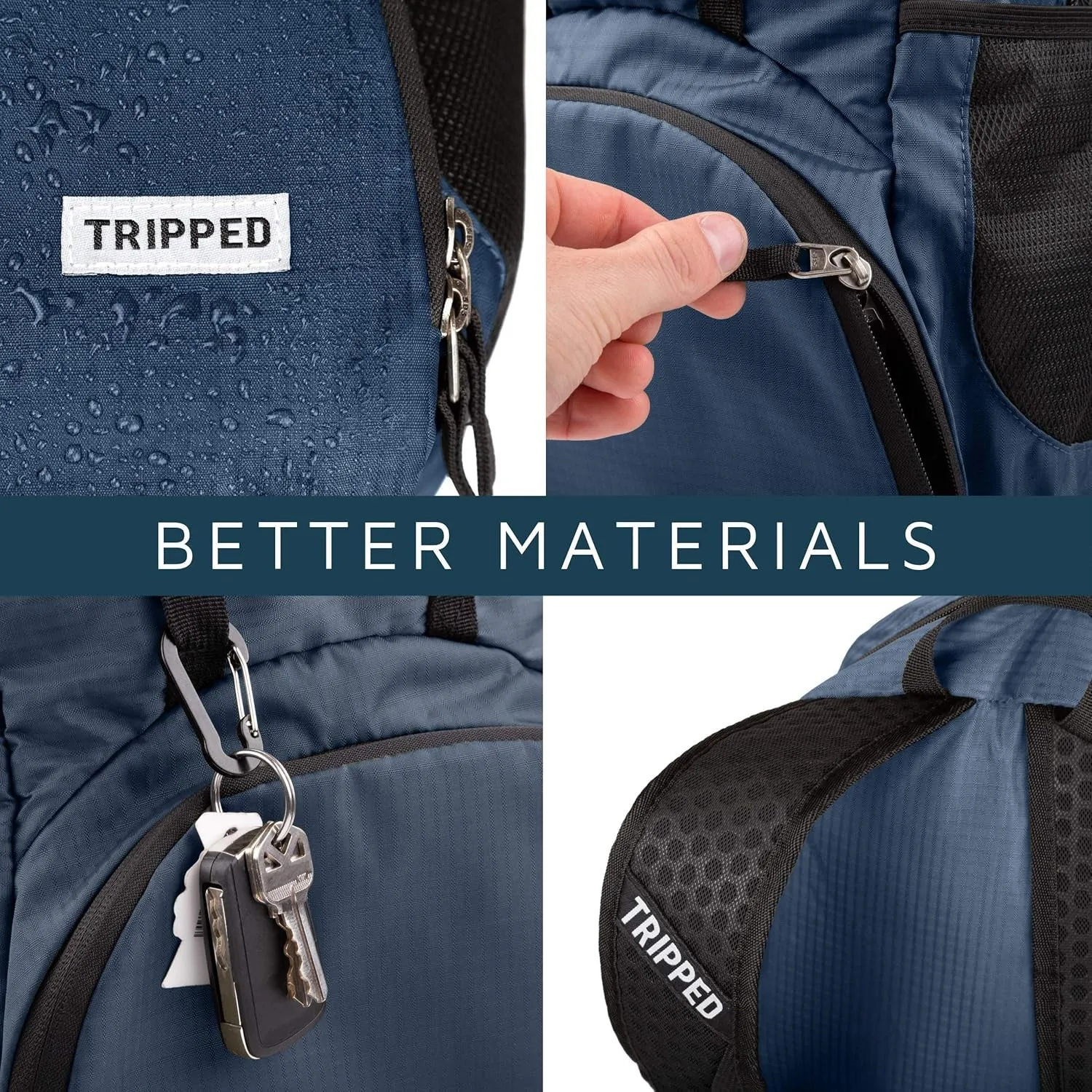 Traveling Backpack- Foldable Collapsible Lightweight Backpack for Travel (Blue) 35 Liters