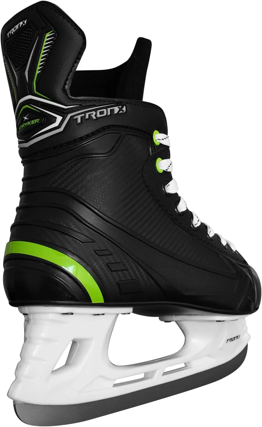 TronX Stryker 3.0 Senior Adult Men Women Junior Kids Ice Hockey Skates, New Model