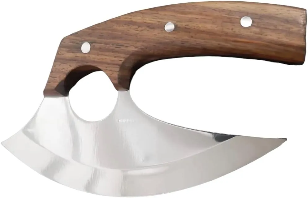 TTC-111 Custom Handmade Ulu kitchen Knife -Wood Handle (TTC-111)