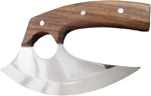 TTC-111 Custom Handmade Ulu kitchen Knife -Wood Handle (TTC-111)