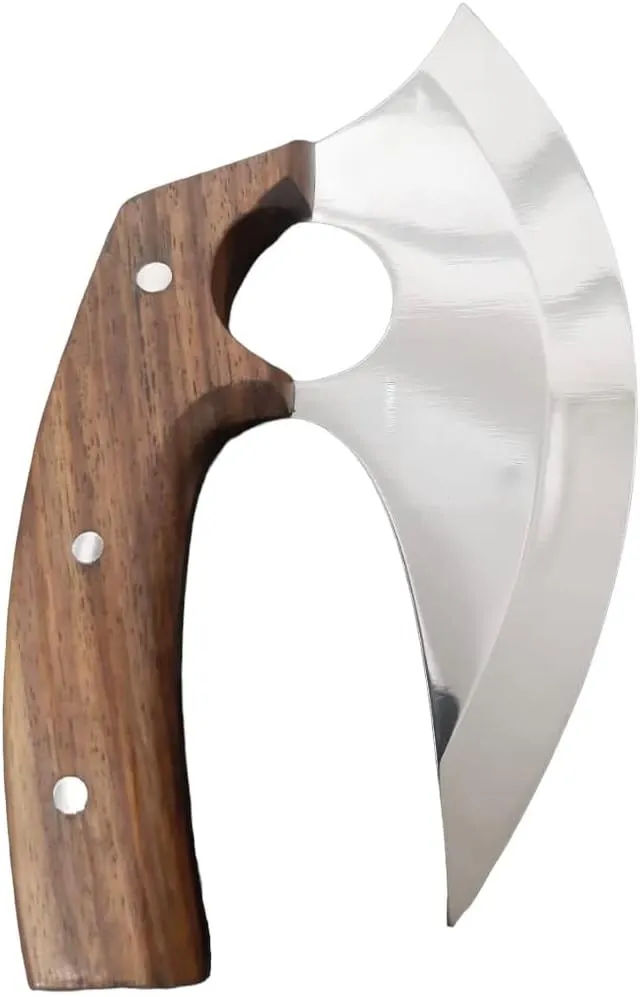 TTC-111 Custom Handmade Ulu kitchen Knife -Wood Handle (TTC-111)