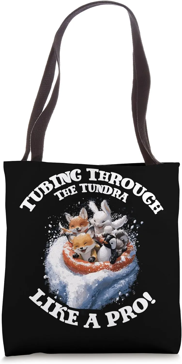 Tubing Through the Tundra Like a Pro! Tote Bag