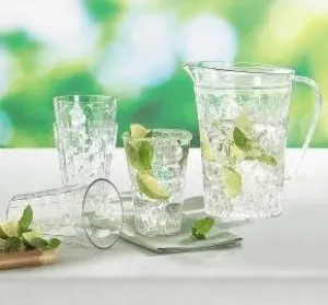 Tupperware Ice Prisms Pitcher and Tumbler Set