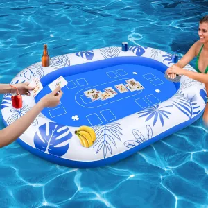 Ultra Large Floating Pool Games Table for Adults,56IN Floating Table Inflatable Food Drink Holder Cooler Containers for Family Party,Durable Foam Pool Accessories Hot Tub Tray Outdoor Beach