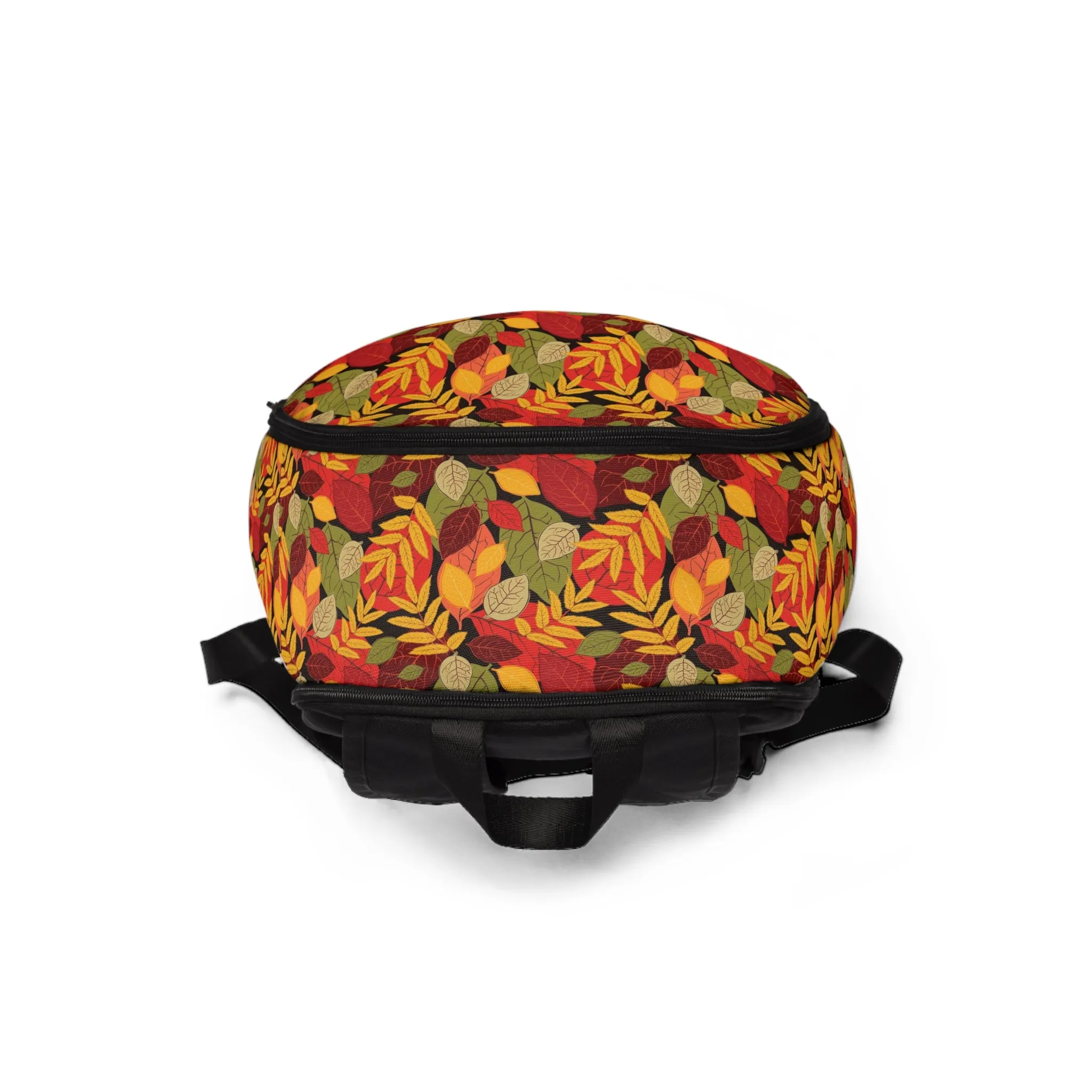 Unisex Fabric Backpack with a Leaf Pile Vintage Design