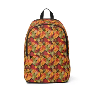 Unisex Fabric Backpack with a Leaf Pile Vintage Design