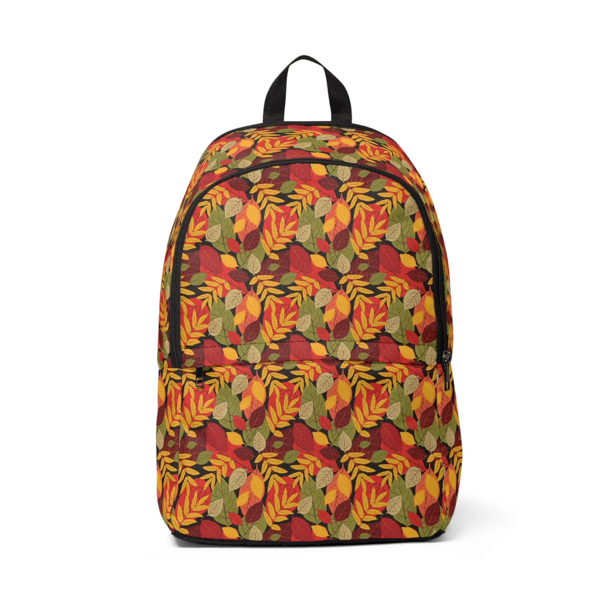 Unisex Fabric Backpack with a Leaf Pile Vintage Design