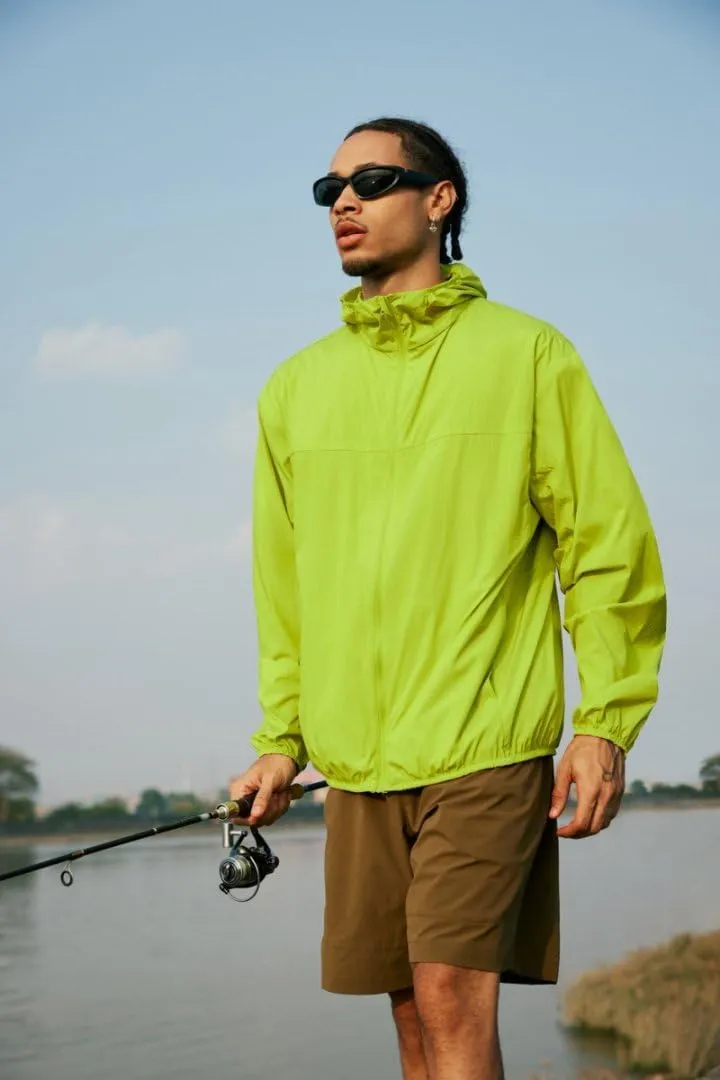 UPF 100 Hooded Sun Jacket for Men & Women, Lightweight UV Protection Shirt with Pockets, 6.3oz (Poly/Nylon)