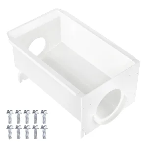 Upgraded W10850492 Refrigerator Ice Bucket Compatible with Whirlpool Kenmore Maytag Amana Ice Maker Replacement Parts W10670844 Ice Container Bin WRS321SDHB00 WRS322FDAM04 WRS321SDHZ05 WRS321SDHZ08