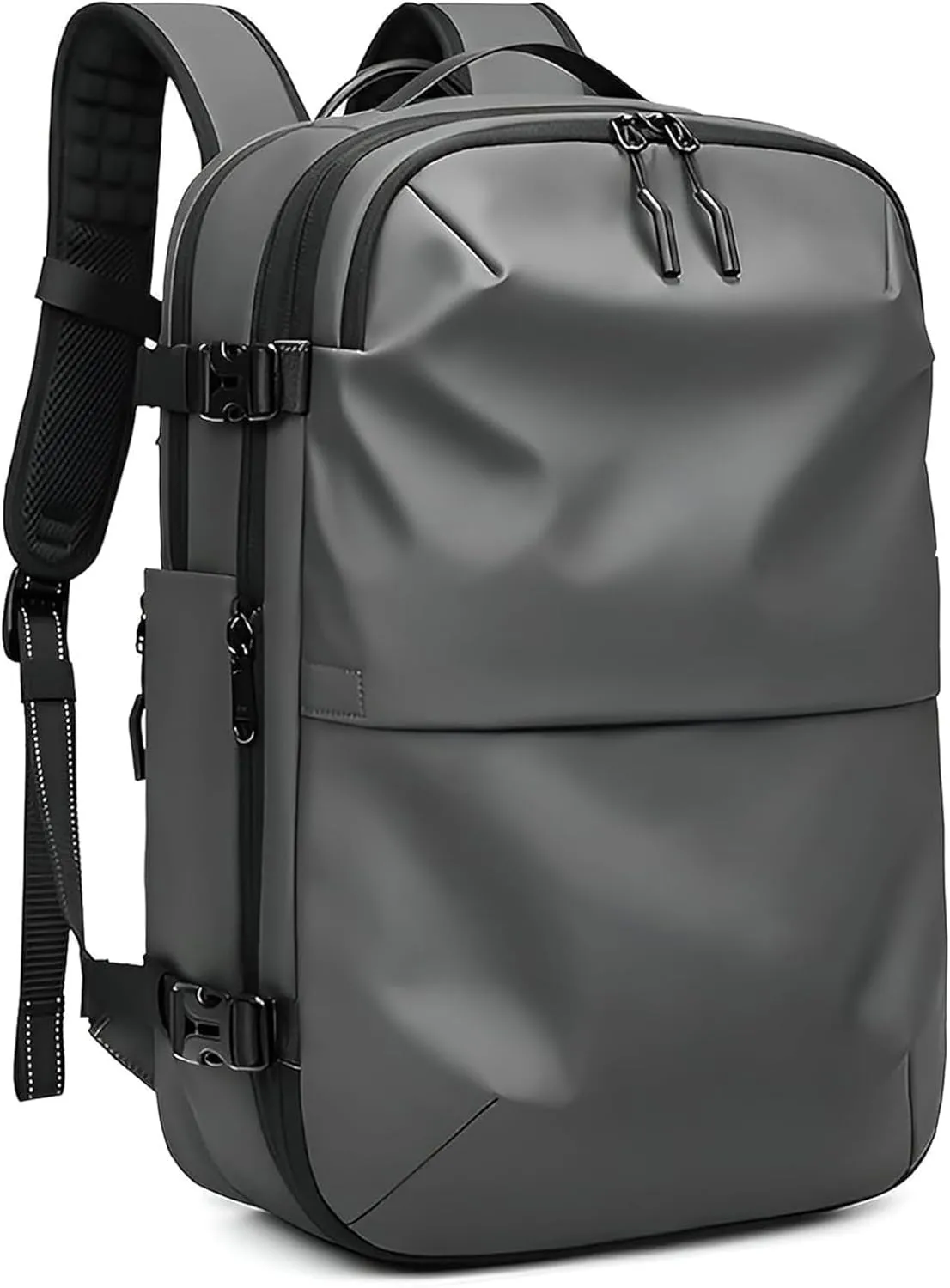 VacPack Backpack with Vacuum, 60L Airback Backpack, Waterproof with TSA Lock, Compression Feature, Fits 17” Laptop, Ideal for Airplane Travel (Dark Gray)