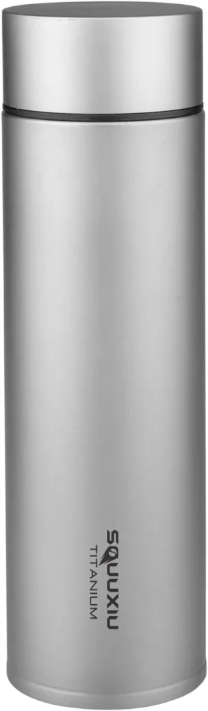 VACUUM FLASK INSULATED WATER BOTTLE WITH TEA FILTER FOR CAMPING HIKING (Ice Flower)