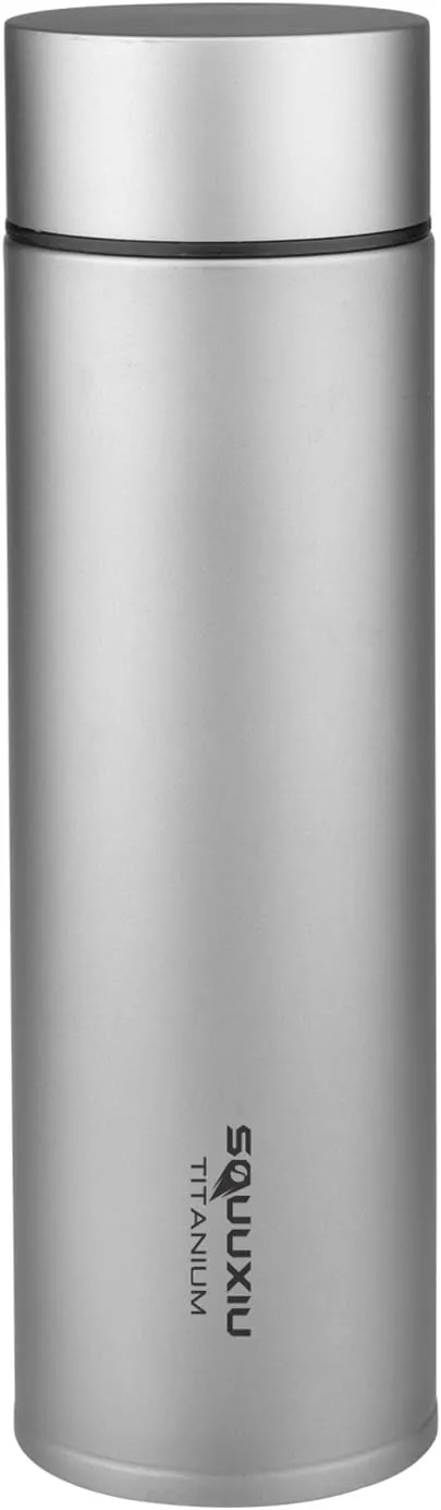VACUUM FLASK INSULATED WATER BOTTLE WITH TEA FILTER FOR CAMPING HIKING (Ice Flower)