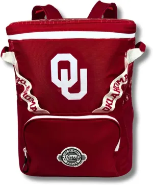 Varsity Cooler University of Oklahoma Travel Duffle & Backpack–48 Can Leakproof Insulated Tote Cooler, Waterproof Nylon Bag for Outing, Gym, Work & Travel – Adjustable Straps, Durable Zipper Closure