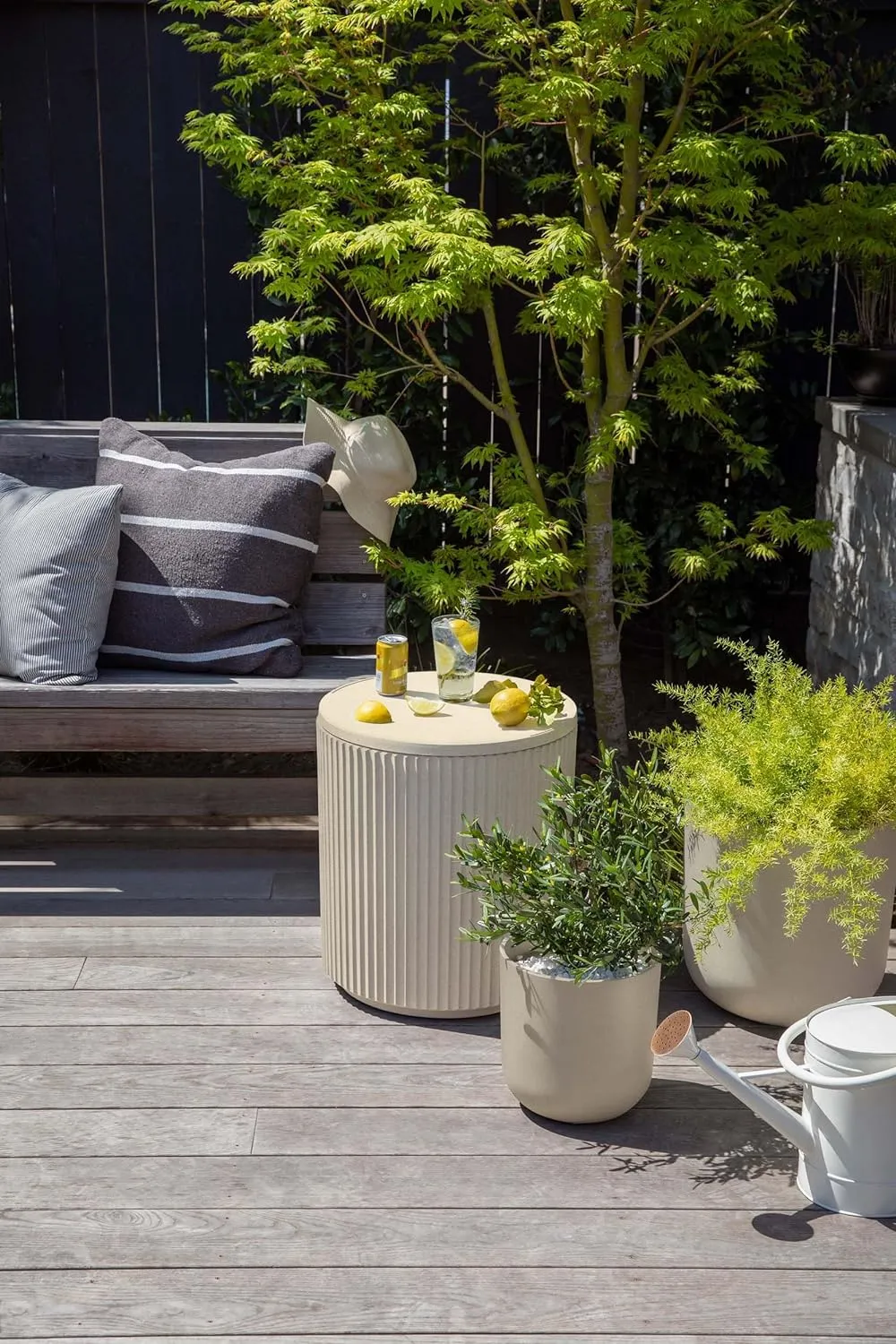 Veradek Cooler Side Table - 2 in 1 - Designed for use as Outdoor Side Table, Patio Decor and Ice Chest
