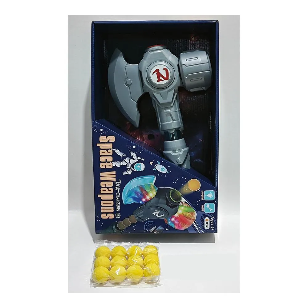 Versatile Telescopic Axe Hammer - Space Weapons Includes 12 Soft Balls