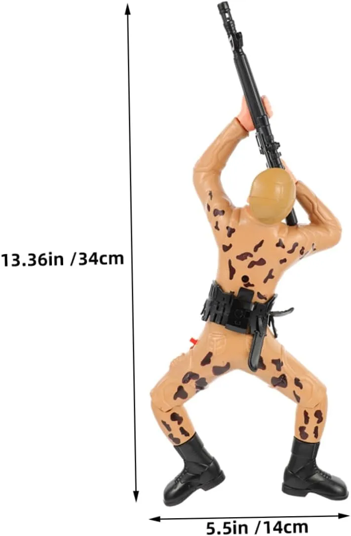 VICASKY 2pcs Electric Crawling Soldier Interactive Army Figures for Boys Skill Building Tummy Early Development Plaything for Imaginative Exploration