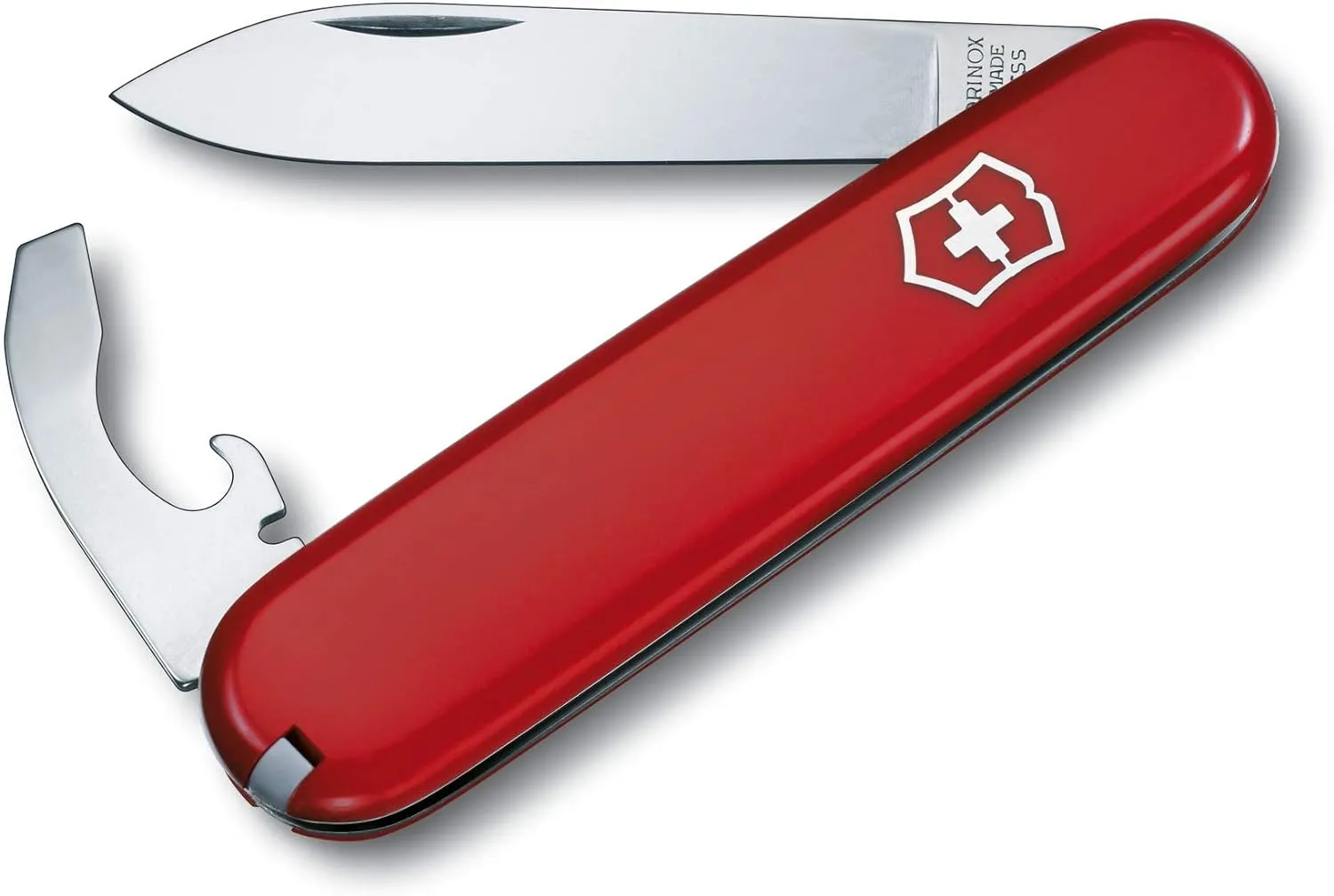 Victorinox Bantam Swiss Army Knife, 8 Function Swiss Made Pocket Knife with Large Blade, Bottle Opener and Screw Driver - Red