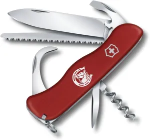 Victorinox Equestrian Swiss Army Knife, 12 Function Swiss Made Pocket Knife with Hoof Cleaner, Wood Saw and Large Blade - Red
