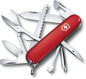 Victorinox Fieldmaster Swiss Army Knife, 15 Function Swiss Made Pocket Knife with 2 Blades, Scissors, Philips Screwdriver and Bottle Opener - Red