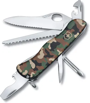 Victorinox One-Hand Trekker Swiss Army Knife, 12 Function Swiss Made Pocket Knife with Large Serrated Blade, Bottle Opener and Wood Saw - Black