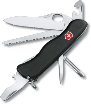 Victorinox One-Hand Trekker Swiss Army Knife, 12 Function Swiss Made Pocket Knife with Large Serrated Blade, Bottle Opener and Wood Saw - Black