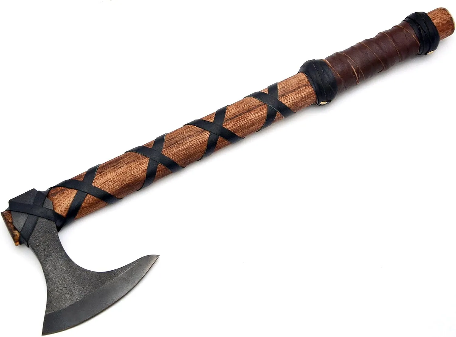 Viking Axe of Ragnar Lothbrok Axe's with Genuine Leather Sheath Hand Forged Ash Wood Handle Axes High Carbon Steel Bearded Axes Viking Gifts for Men (VK-AXE-04)