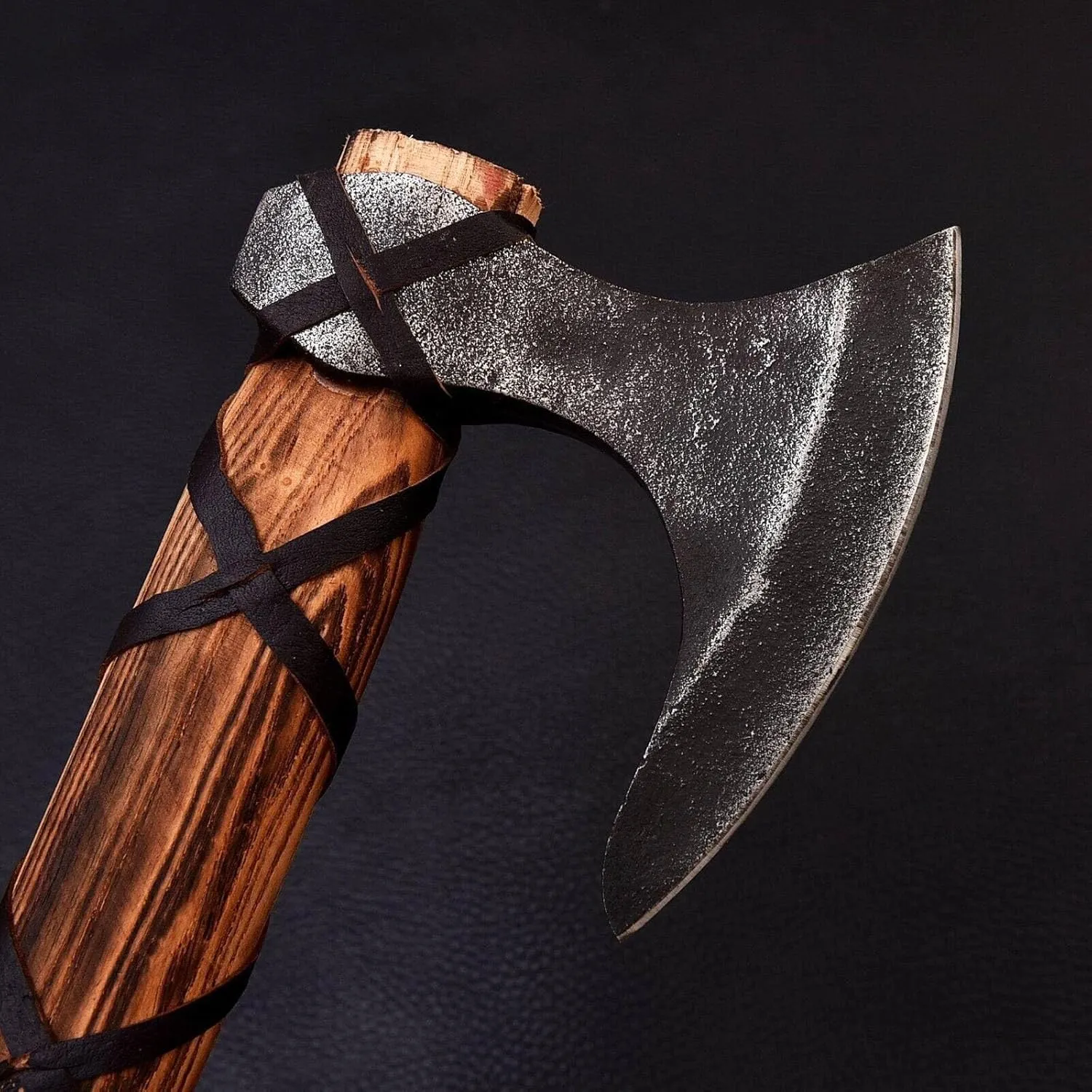 Viking Axe of Ragnar Lothbrok Axe's with Genuine Leather Sheath Hand Forged Ash Wood Handle Axes High Carbon Steel Bearded Axes Viking Gifts for Men (VK-AXE-04)