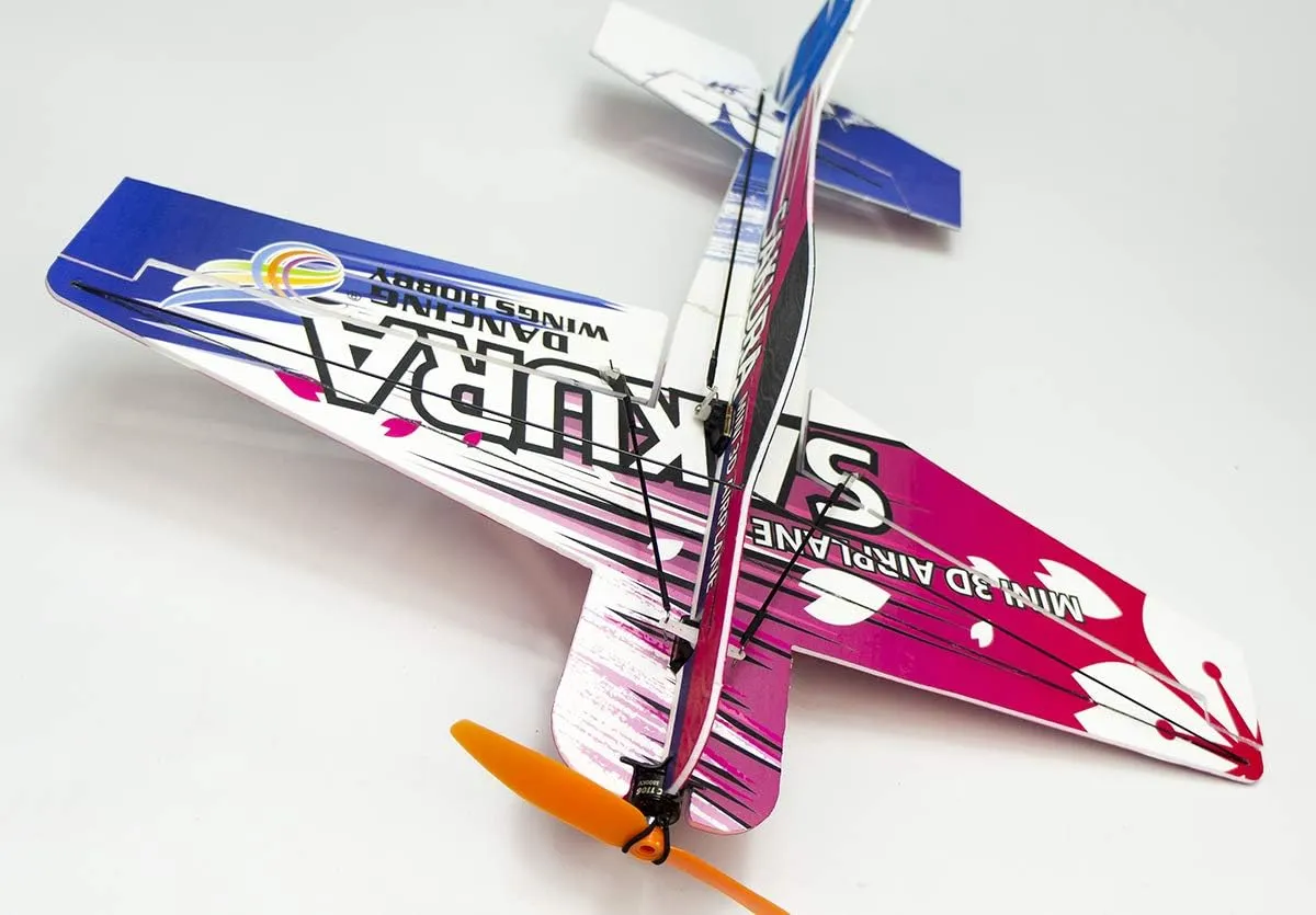 Viloga Upgrade 3D EPP Plane Sakura Aerobatic Flying Airplane, 420mm Durable Foam RC Plane Kit to Build for Adults (KIT Motor ESC Servo Mini 4CH RX(Frsky-D16), PP Sakura, Not Including Radio Control)