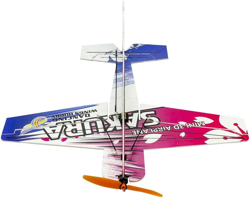 Viloga Upgrade 3D EPP Plane Sakura Aerobatic Flying Airplane, 420mm Durable Foam RC Plane Kit to Build for Adults (KIT Motor ESC Servo Mini 4CH RX(Frsky-D16), PP Sakura, Not Including Radio Control)
