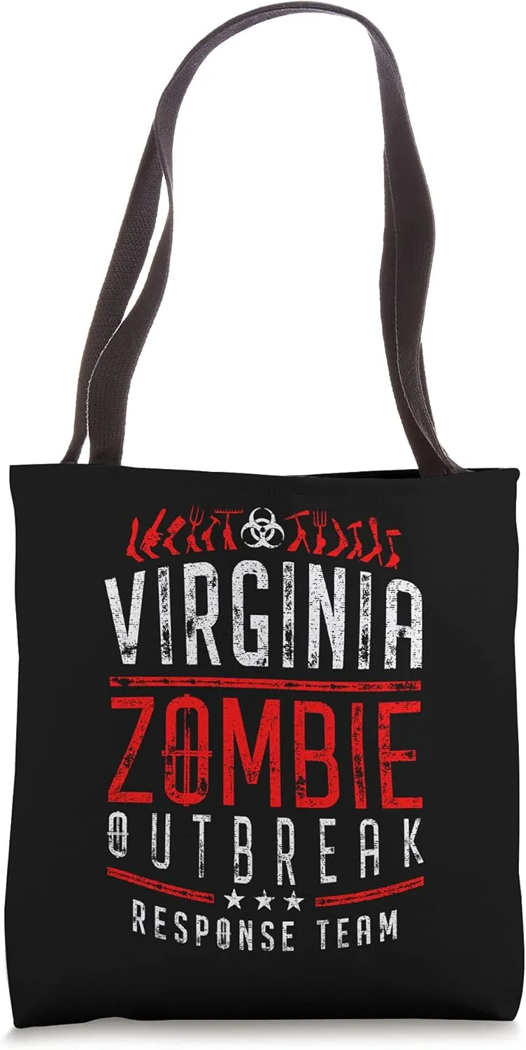 Virginia Zombie Outbreak Response Team Halloween Tote Bag