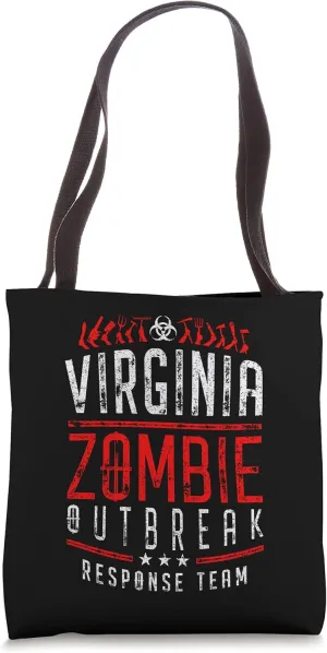 Virginia Zombie Outbreak Response Team Halloween Tote Bag