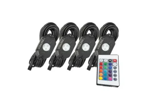 Vision X LED Rock Light System: (9W / 4 Pod Set / Amber)