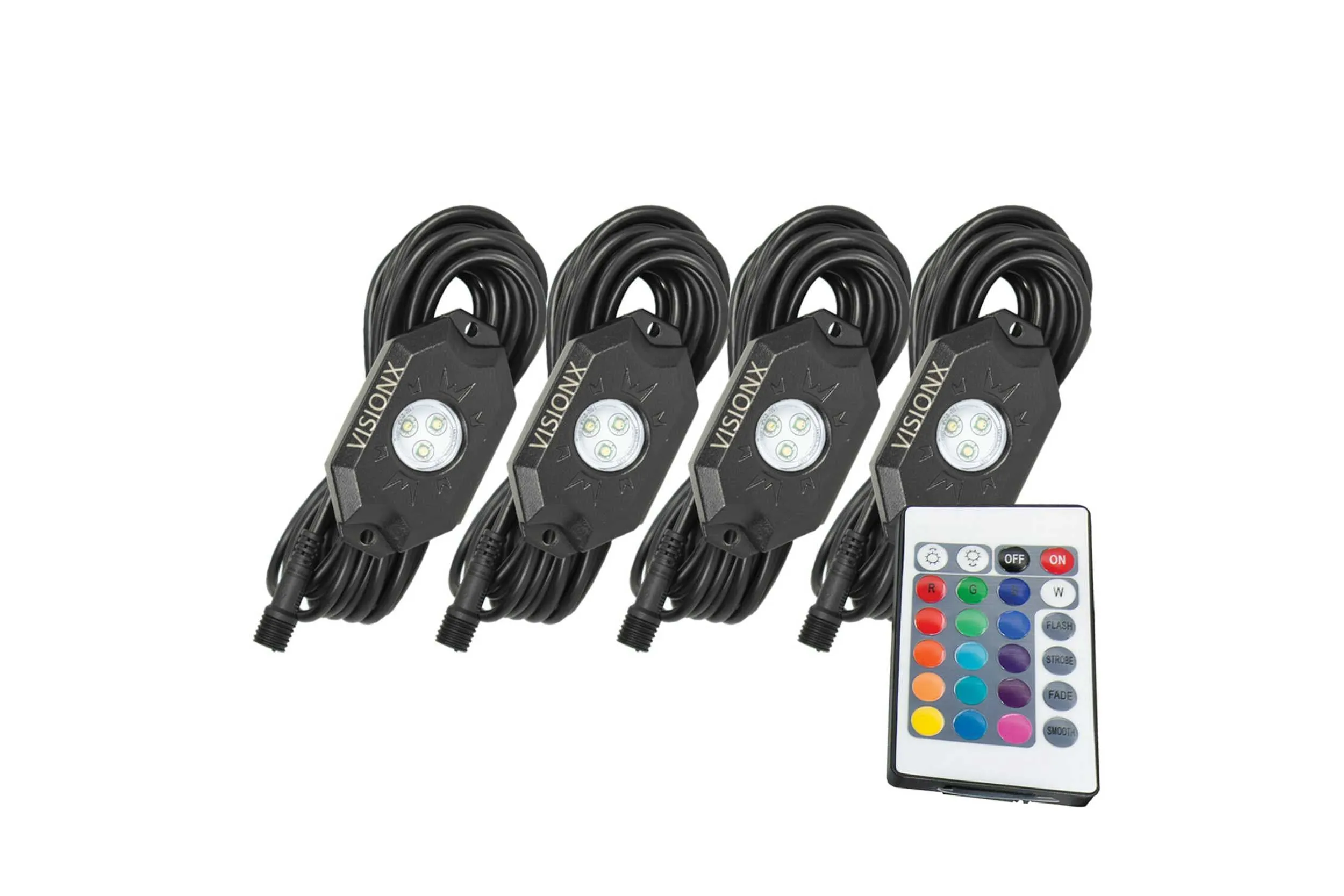 Vision X LED Rock Light System: (9W / 4 Pod Set / Amber)