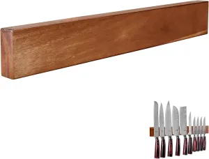 Wall Mounted Wood Magnetic Knife Strip, 16 inch Innovations Multi-Purpose Knife Holder Bar for Wall Kitchen Secure Store Utensil Organizer