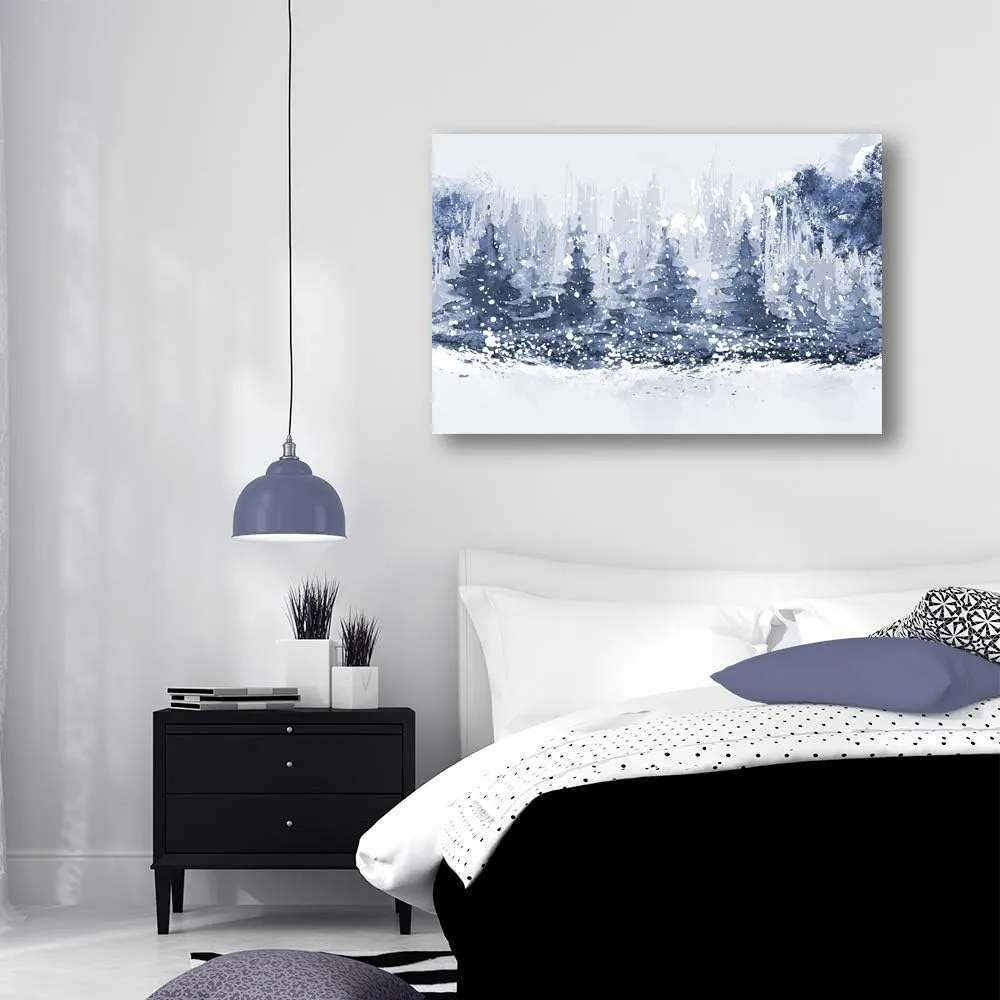 wall26 Canvas Wall Art Dusty Blue Ice World Pictures Home Wall Decorations for Bedroom Living Room Paintings Canvas Prints Framed - 12x18 inches