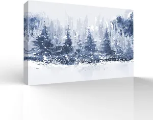 wall26 Canvas Wall Art Dusty Blue Ice World Pictures Home Wall Decorations for Bedroom Living Room Paintings Canvas Prints Framed - 12x18 inches